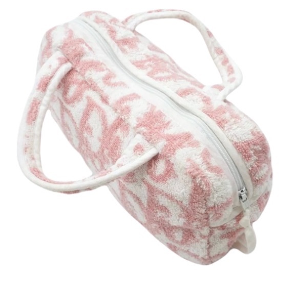 SOLD CHRISTIAN DIOR Vintage Y2K Pink & Ivory Terry Cloth Trotter Monogram Mini - Picture 9 of 11